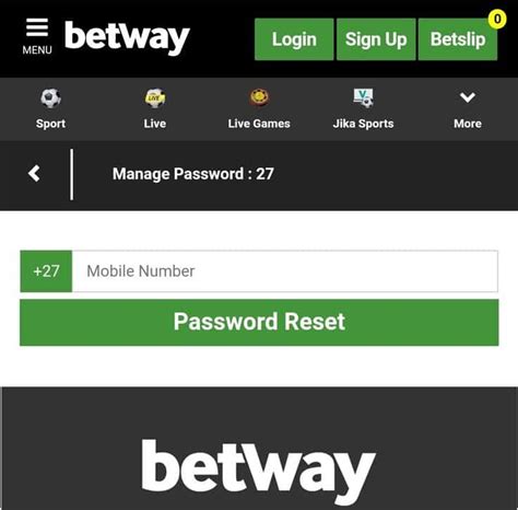 i forgot my betway password